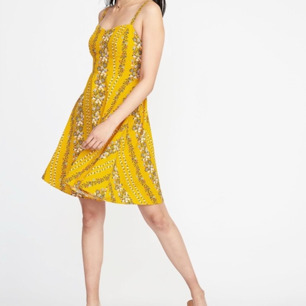 Old Navy Yellow Floral Mini Dress